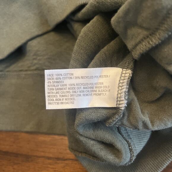 Goodfellow & Co Men's Quilted Snap Pullover Sweatshirt Olive Green Size XL Norm - Picture 4 of 7